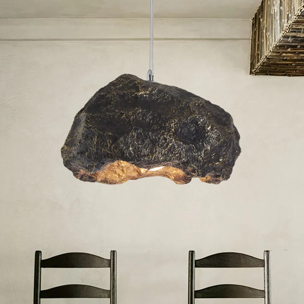 Irregular Imitation Rock Lampshade Modern Pendant Light