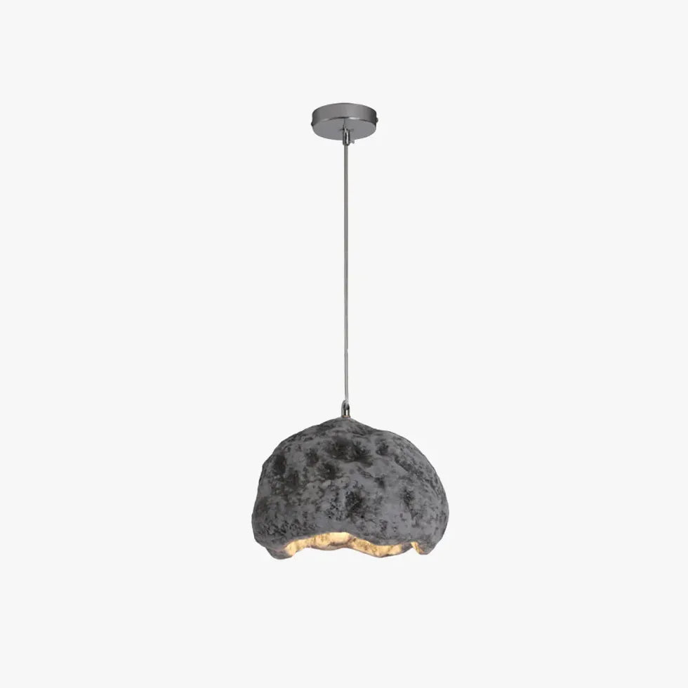 Faux Stone Resin Single Bedroom Pendant Light