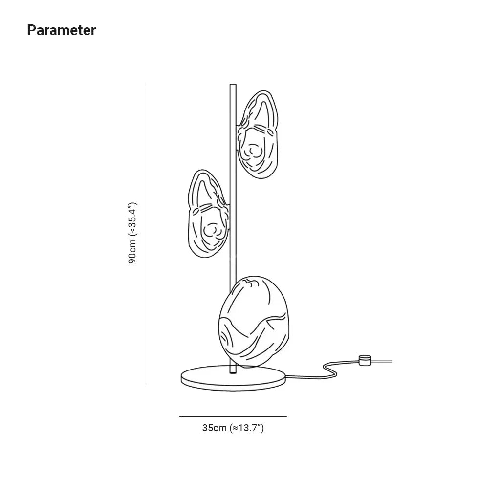 Three-Headed Matte Glass Modern Table Lamp