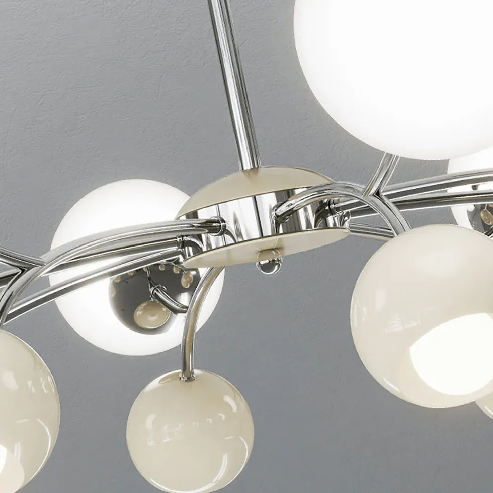 Two Tone Multi-Ball Radial Chandelier