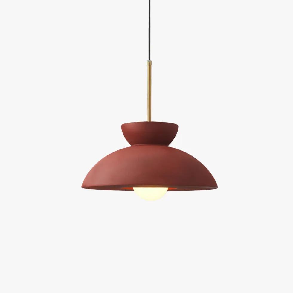 Red Frosted Modern Dining Room Pendant Light