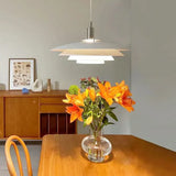 Four-layer White Lampshade Aluminum Pendant Light