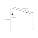 Cantilever Black Minimalist Plug-In Floor Lamp