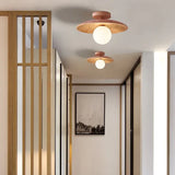 Natural Wood Modern Wooden Flush Ceiling Lights