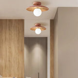 Natural Wood Modern Wooden Flush Ceiling Lights