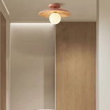 Natural Wood Modern Wooden Flush Ceiling Lights