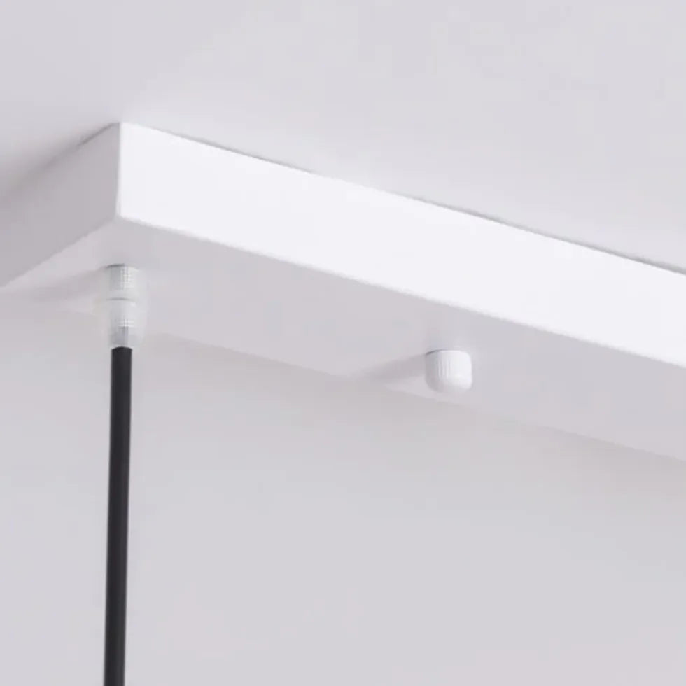 White Four-Head Linear Pendant Light