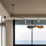 Long Arm Black Modern Living Room Pendant Light