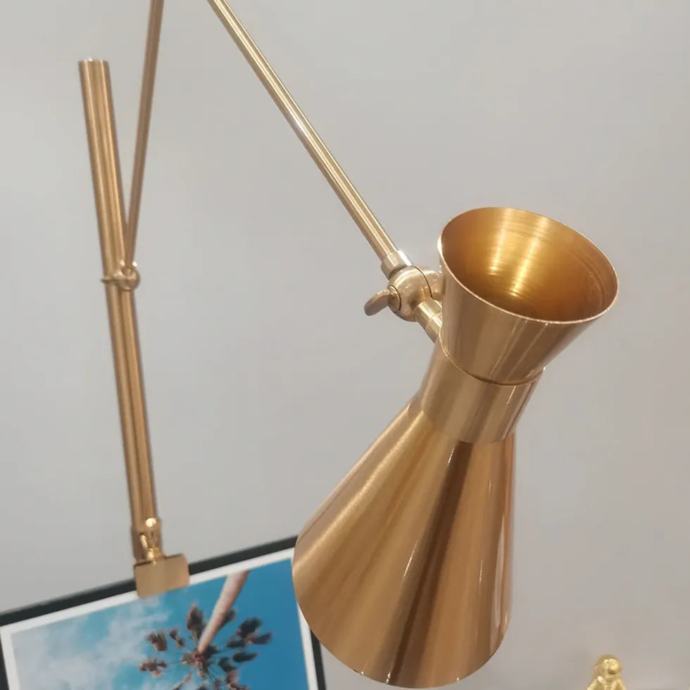 Adjustable Golden with Stand Floor Lamp