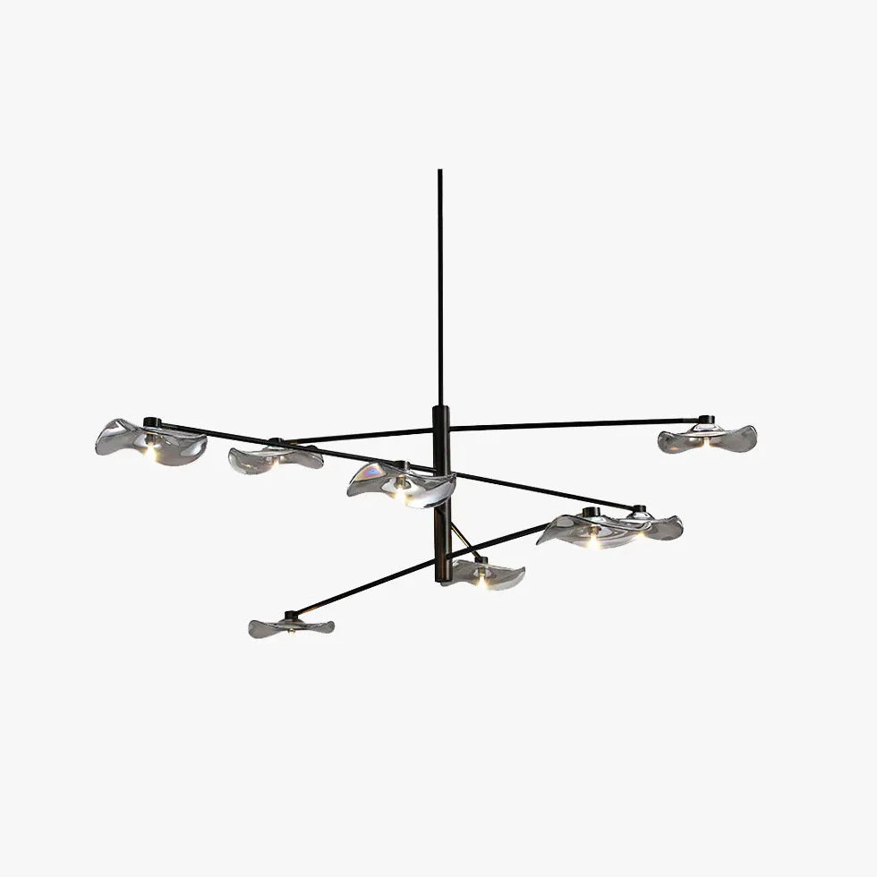 Branch-shaped Multi-light Black Modern Pendant Light