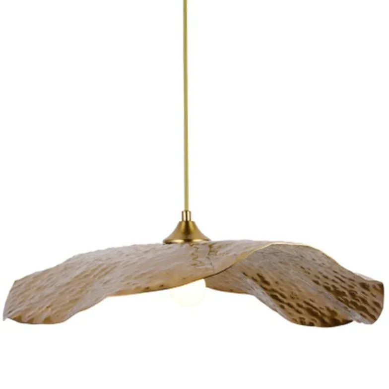 Gold Lotus Leaf-shaped Vintage Pendant Light