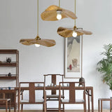 Gold Lotus Leaf-shaped Vintage Pendant Light