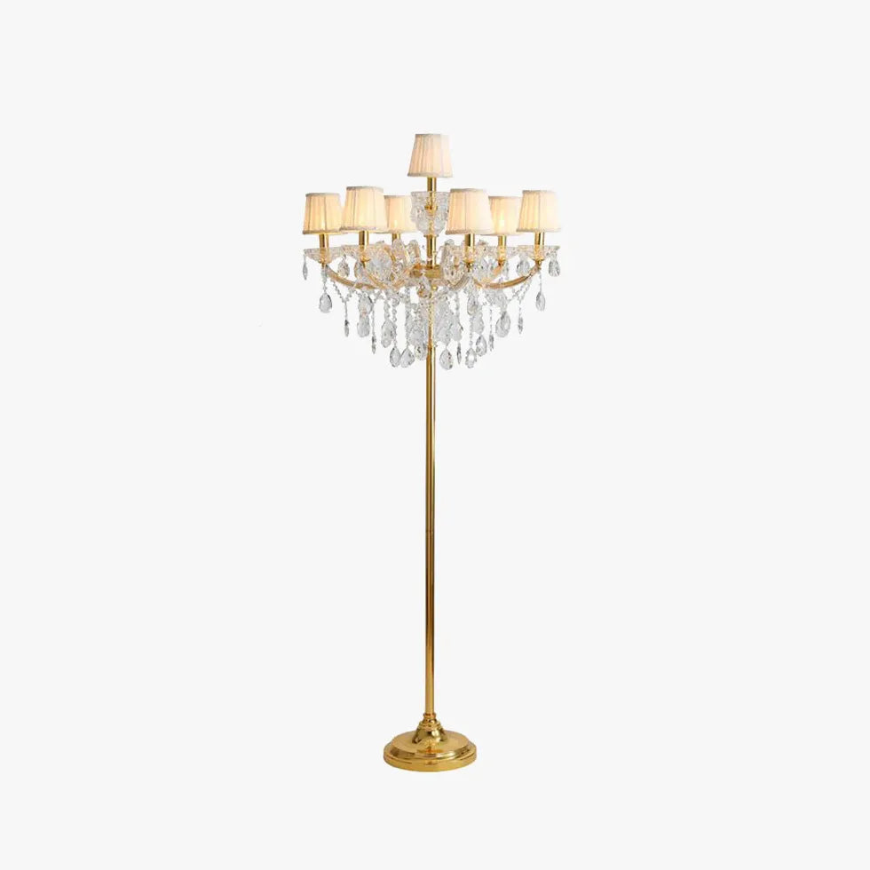 Multi-Light Crystal Elegant Vintage Floor Lamp