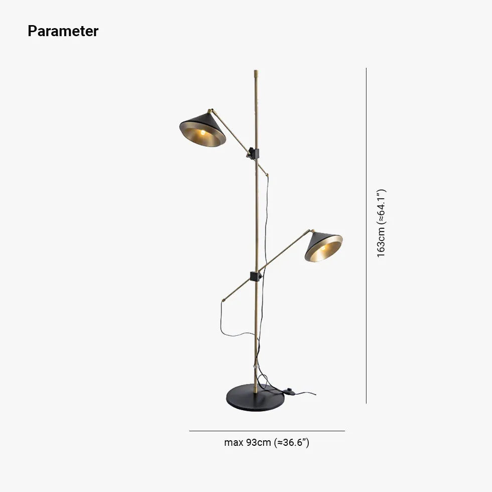 Dual Light Design with Plug Floor Lamp