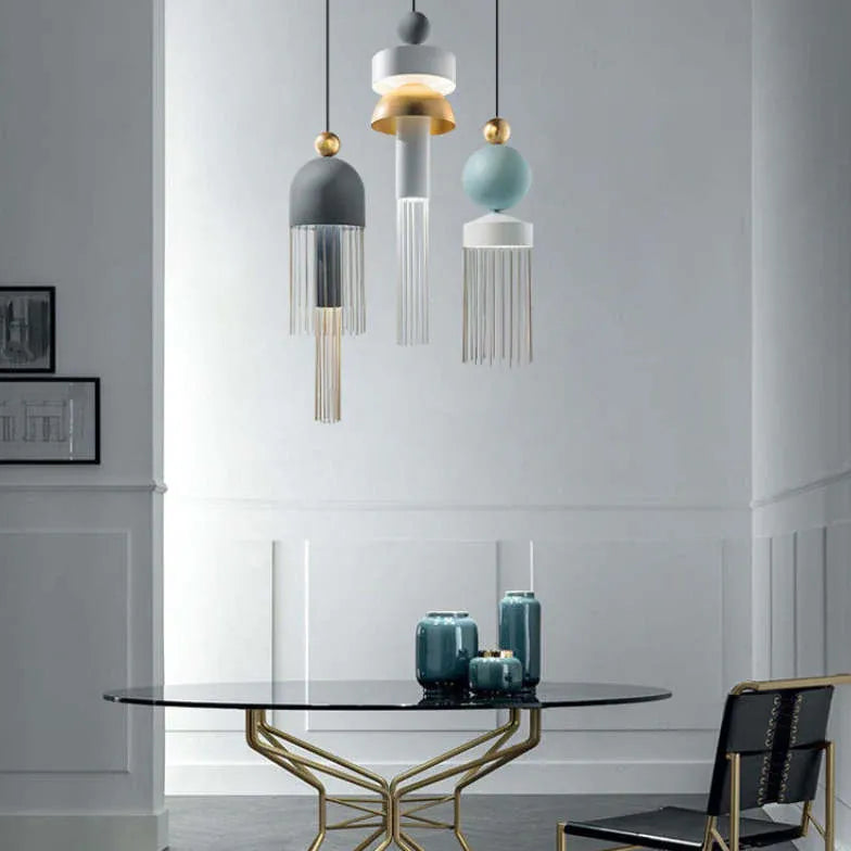 Tassel-shaped Metal Modern Dining Pendant Light