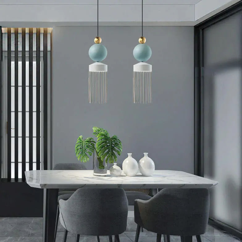 Tassel-shaped Metal Modern Dining Pendant Light