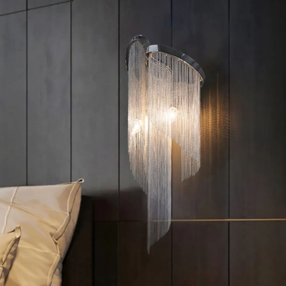 Silver Chain Modern Wall Lights