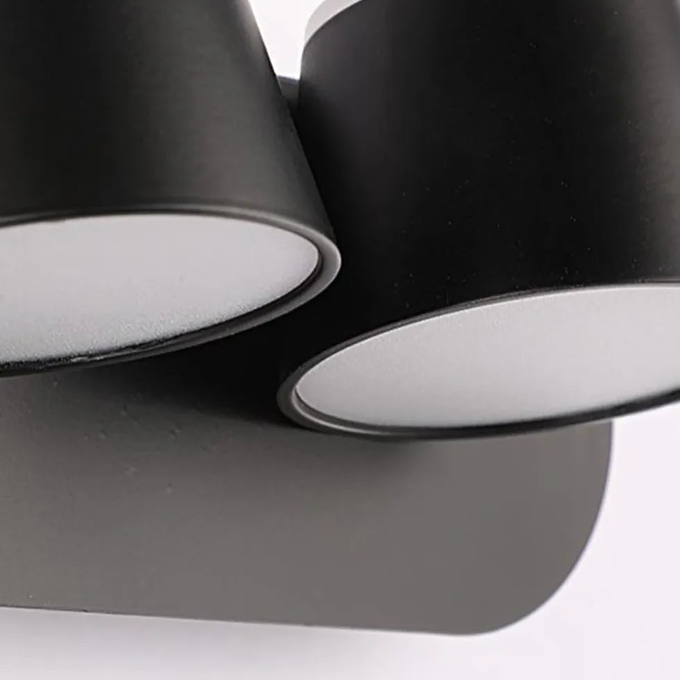 Black Cylindrical Led Modern Spotlight