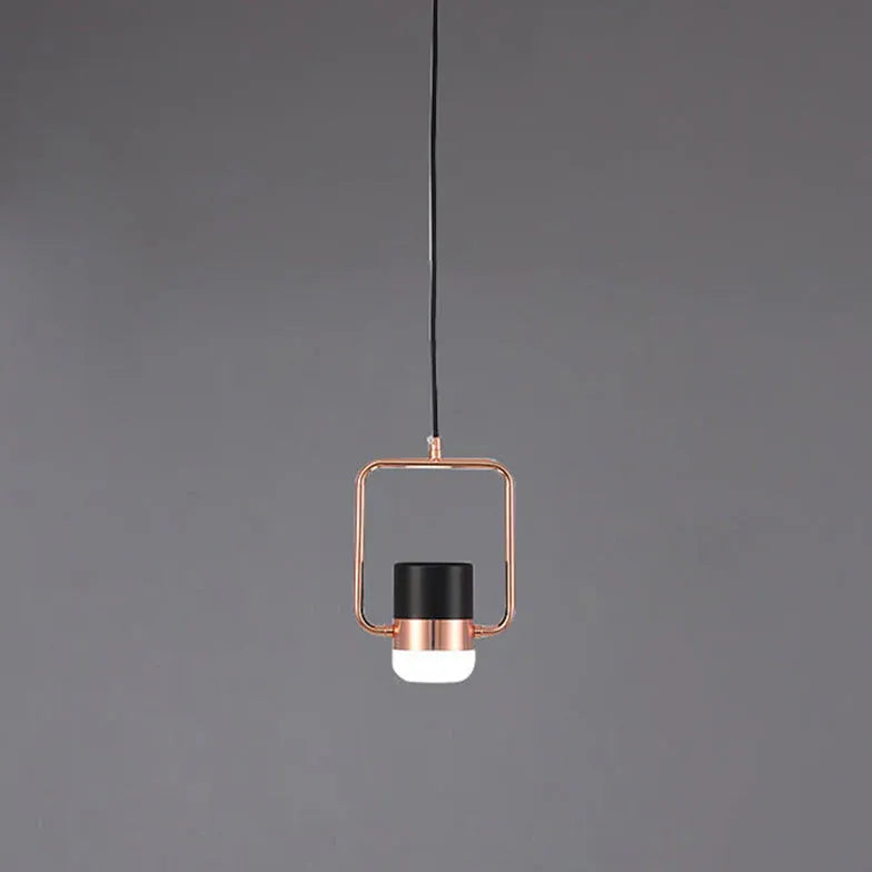 Adjustable Cylinder Pendant Light with Metal Frame