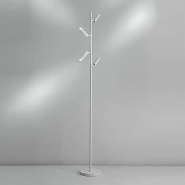 Multi-Head Black Slim Floor Lamp