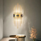 Luxury Crystal Pipe Gold Wall Lights