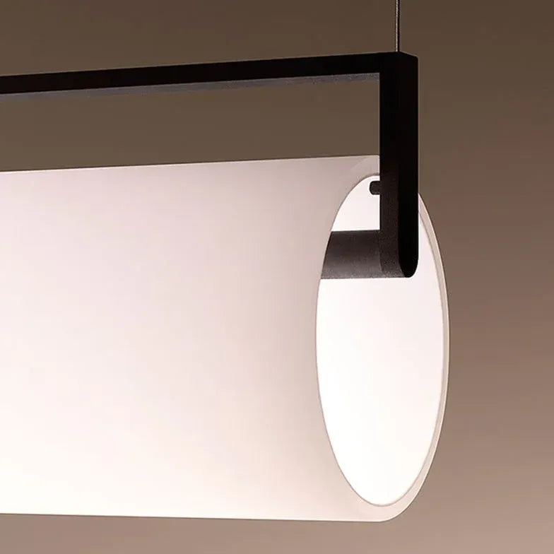 White Rectangular Acrylic Tube Pendant Light