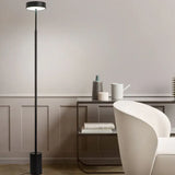 Slim Round Black Minimalist Floor Lamp