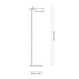 Black Metal Plug-In Linear Floor Lamp