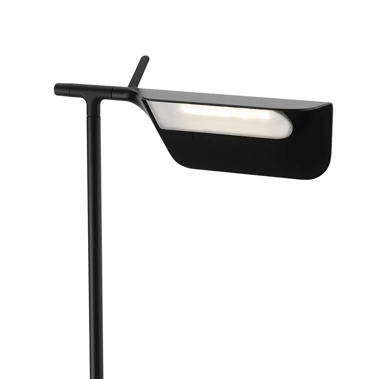 Black Metal Plug-In Linear Floor Lamp