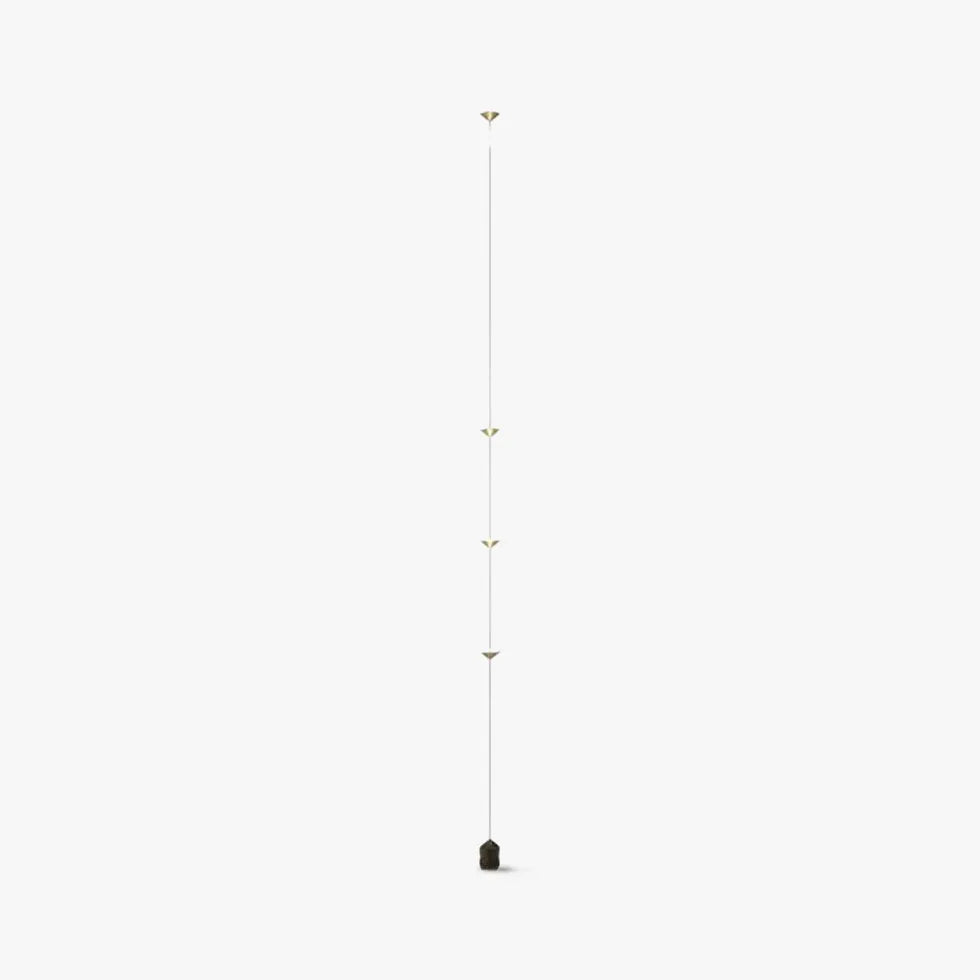 Disc Lampshade Linear Minimalist Corner Floor Lamp