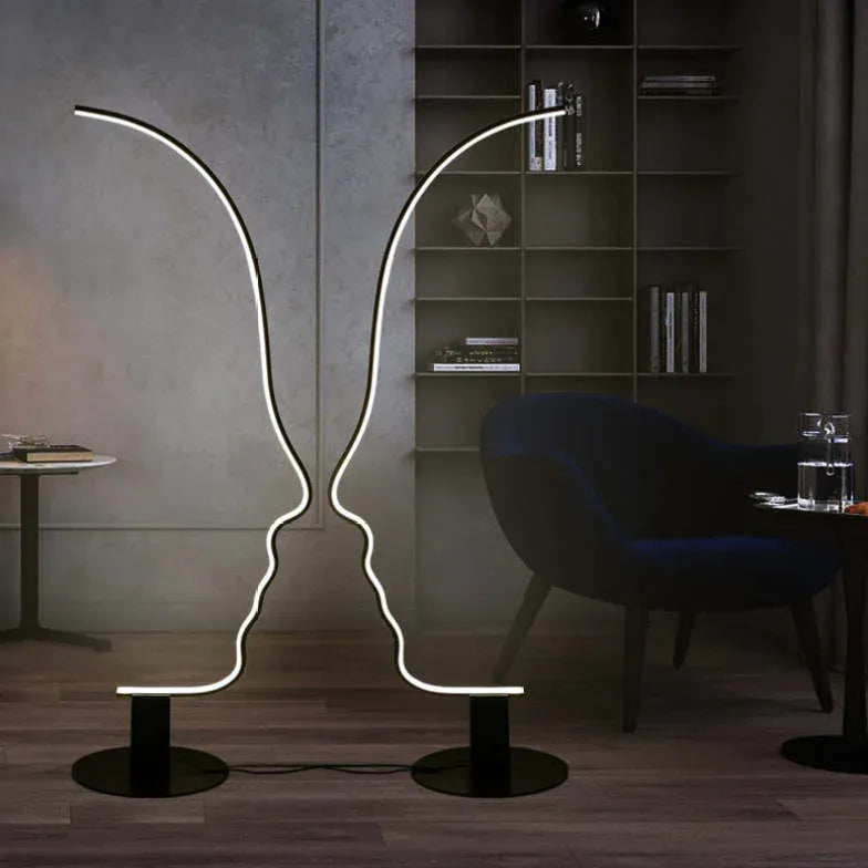 Side-Face Outline Artistic Modern Table Lamp