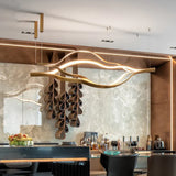 Wavy Metal Structure Modern LED Pendant Light