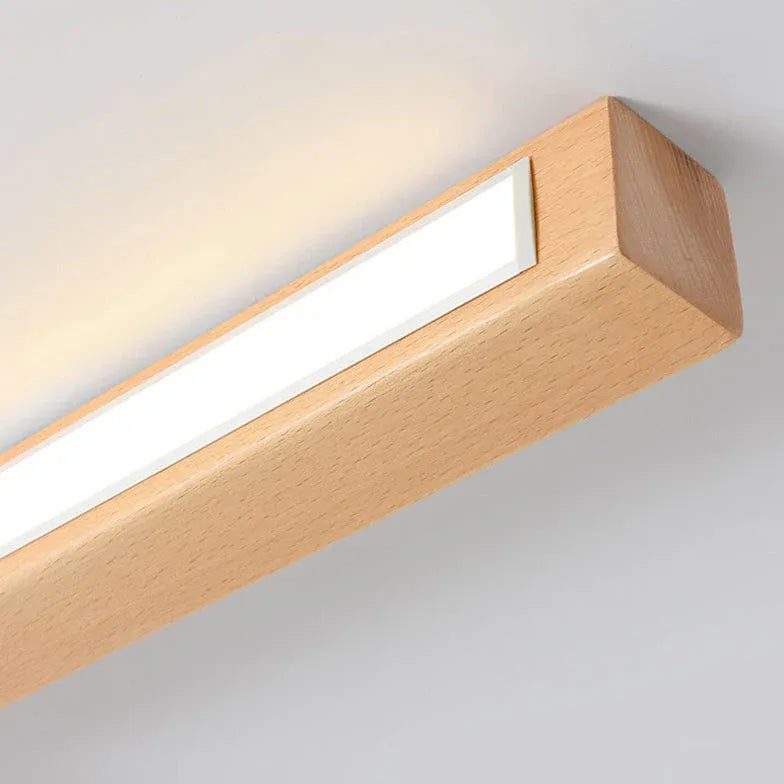 Rectangular LED Wooden Hallway Ceiling Light