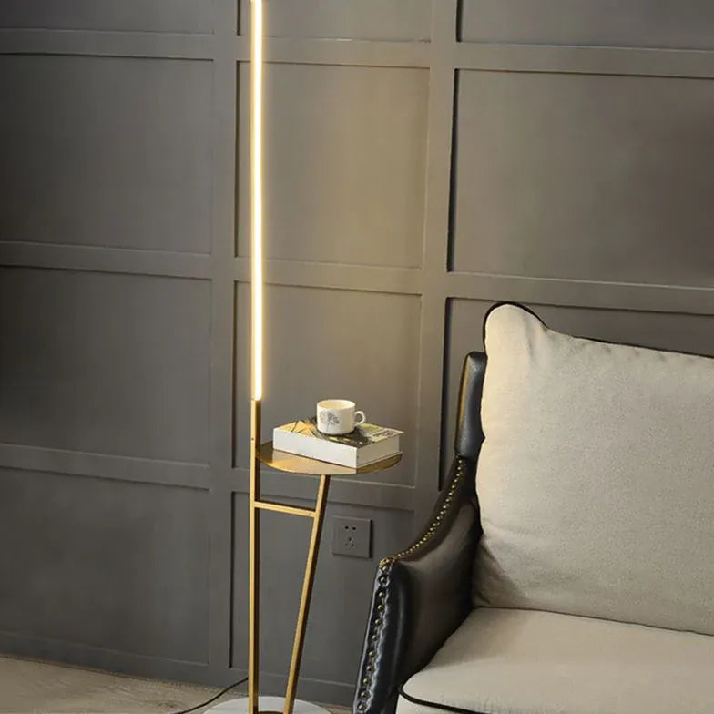 Slim Body  with Small Table Floor Lamp