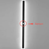 Black Linear LED Outdoor Wall Light