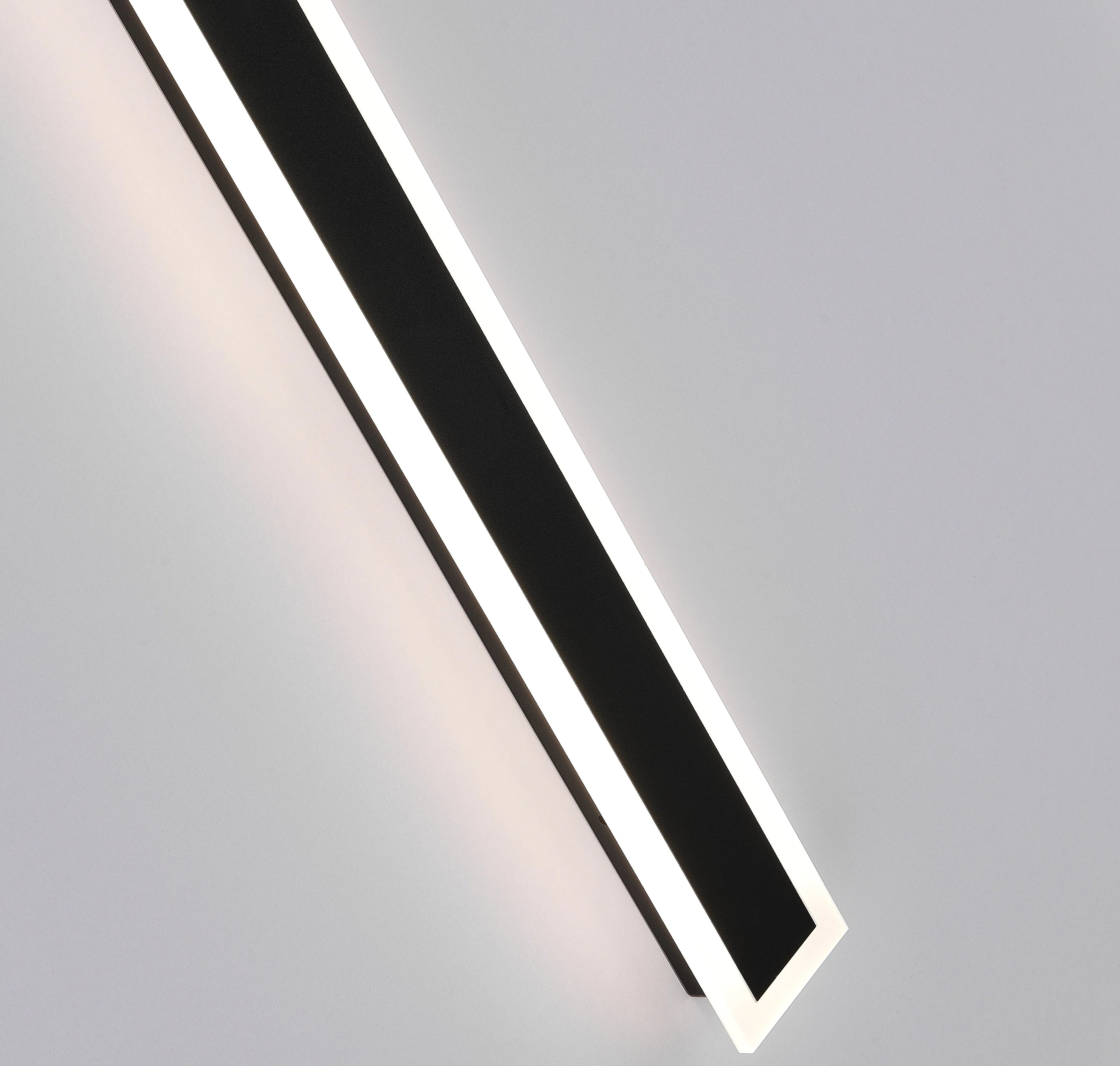 Black Linear LED Outdoor Wall Light