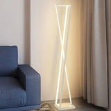 X-Shaped White Plug Tripod Floor Lamp