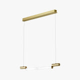 Tubular Elongated Gold Kitchen Pendant Light