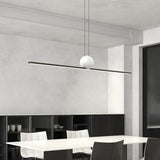 Linear Metal Minimalist LED Dining Room Pendant Light