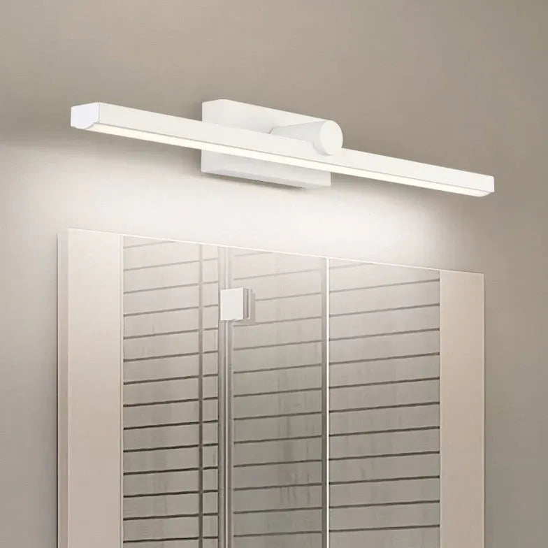 White Linear Bathroom Mirror Lights