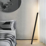 Black Rectangular Linear LED Floor Lamp