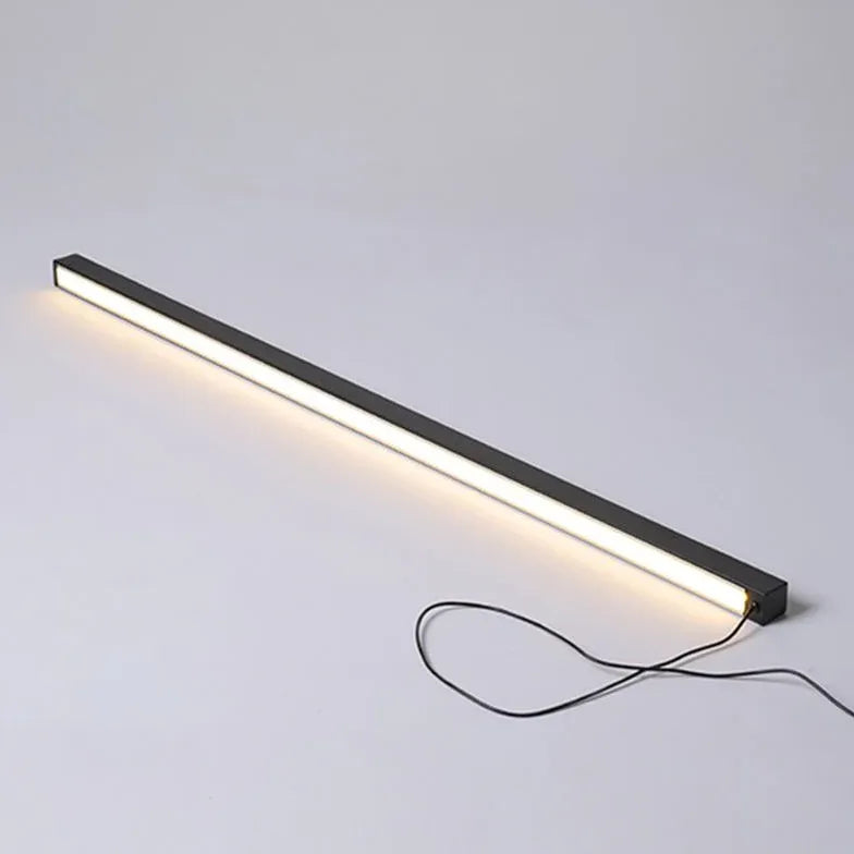 Black Rectangular Linear LED Floor Lamp