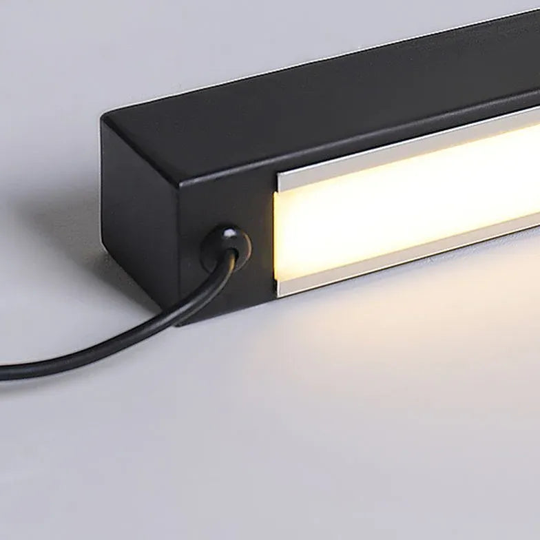 Black Rectangular Linear LED Floor Lamp