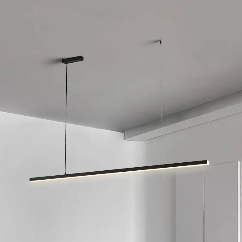 Linear Black LED Bar Pendant Light