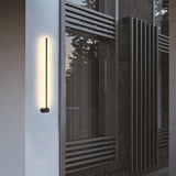 Vertical Linear Black Outdoor Wall Lights