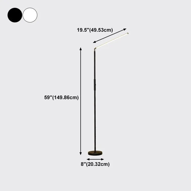 Linear Minimalist Modern Plug-In Floor Lamp