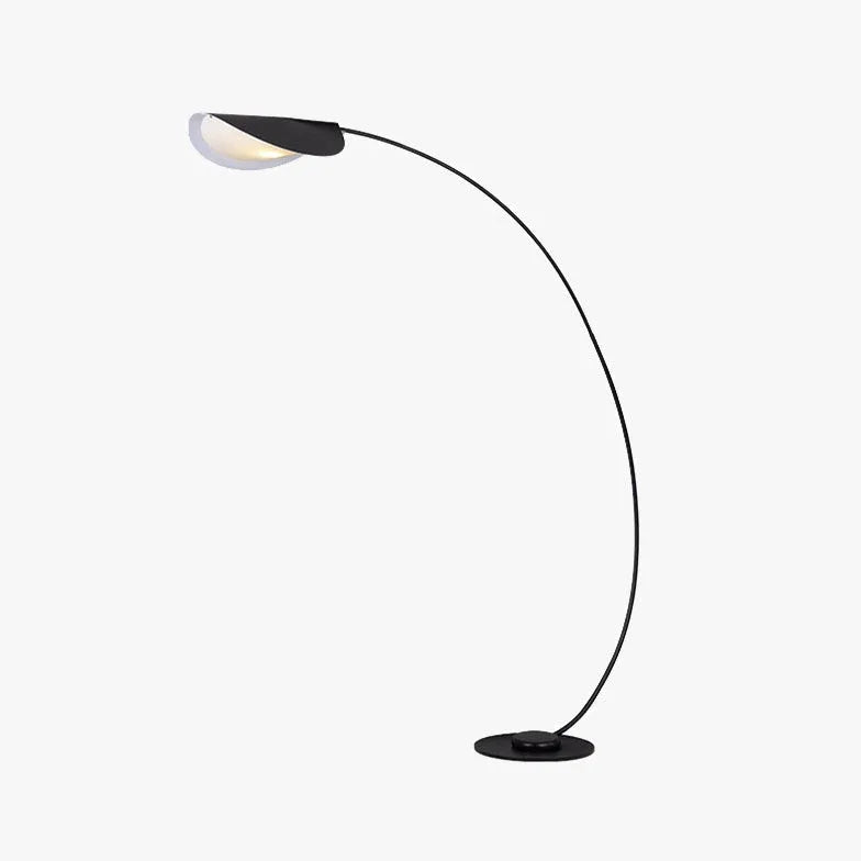 Black LED Curved Arc Floor Lamp