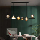 Multi-head Modern Dining Room Glass Pendant Light