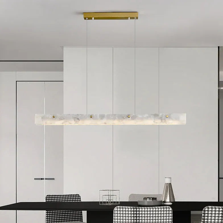 Onyx Finish White Dining Room Pendant Light