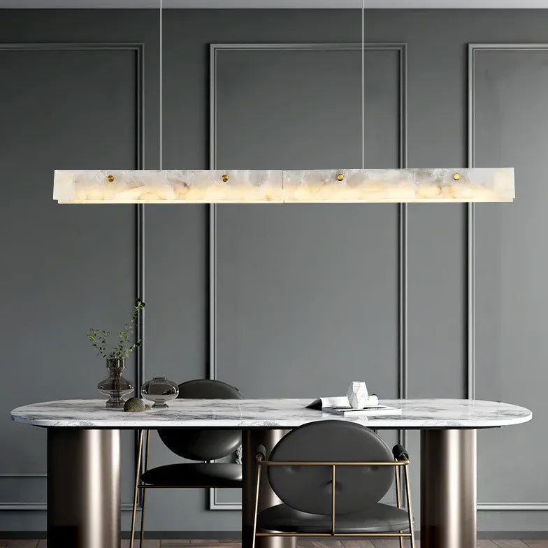 Onyx Finish White Dining Room Pendant Light